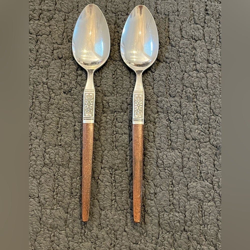 Tablespoons (2) Mid-Century Modern Interpur Brown